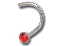 Stud Nez Stahl 0,8 mm Kugel Kristall Farbig |  ITC