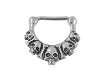 Schmuckstück aus Stahl Klicker Totenkopf |  ITC