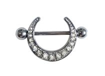 Brustumfang Stahl Halbmond mit Strass |  ITC