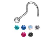 Stud Nez Stahl Kristall Farbig |  ITC