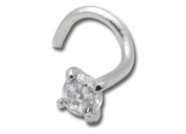 0,8 mm Stahl-Nasensteg mit buntem Kristallglas |  ITC