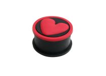 Plug Weich Silikon Herz Motiv Rot |  ITC