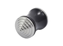 Plug Acrylic Black Double Spanded Double Steel Screw |  ITC