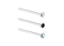 Stud Gerade Nase Titan 0,8 x 16 mm Kristall Farbig |  ITC