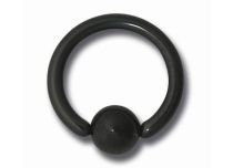 Ring Titanium Schwarz Kugel Titanium |  ITC