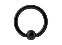 Ring Titanium Schwarz Kugel Titanium |  ITC