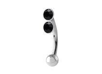 Banane Stahl Doppelkristall Schwarz 3 mm |  ITC
