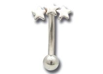 Banane Stahl Motiv Stern 5 x 7 mm und Kugel 3 mm |  ITC
