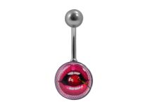 Bananenkugeln Stahl 6 / 12 mm Motiv Lippen und Kirsche |  ITC