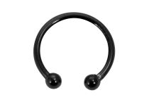 Falsches Hufeisen Septum Stahl Schwarz |  ITC