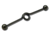 Barbell Stahl Schwarz Spirale 10 mm Kugeln 5 mm |  ITC