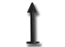 Labret Schwarz Stahl mit Spitze 3 mm |  ITC