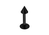 Labret Schwarz Stahl mit Spitze 3 mm |  ITC