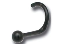 Nasenstecker Stahl Schwarz Kugel 2,3 mm |  ITC