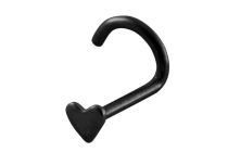 Stud Nez Stahl Schwarz Herzmotiv |  ITC