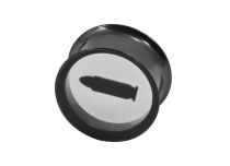 Plug Schwarz Stahl Schulterfrei Doppelmotiv Ball |  ITC