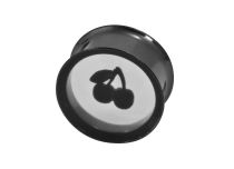 Plug Schwarz Stahl Schulterfrei Doppelmotiv Kirsche |  ITC