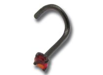 Stud Nez Stahl Schwarz 0,8 mm mit Crystal Griffé |  ITC