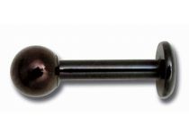 Schwarze Stahl Labret mit Kugel |  ITC