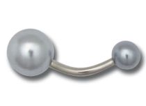 Banane Stahl mit Acrylkugeln 5 / 8 mm Bunte Perlen |  ITC