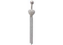 Banane Stahl Rhodium beschichtet Herzmuster Multicristal |  ITC