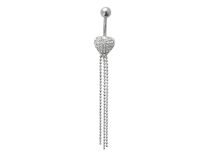 Banane Stahl Rhodium beschichtet Herzmuster Multicristal |  ITC