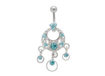 Banane Stahl Rhodium beschichtet Multicristal Farbig |  ITC