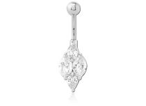 Banane mit Rautenmuster Certissage 4 Strass Rhodium |  ITC