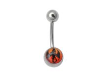 barbell Titanium Internal Metal Dragon Motiv mit Kugeln 3 mm |  ITC