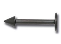 Labret Titanium Schwarz mit Spitze |  ITC
