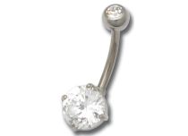 Banane Titanium Stahlkugeln mit Kristallbesatz Weiß 5 / 9 mm |  ITC