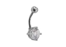Banane Titanium Stahlkugeln mit Kristallbesatz Weiß 5 / 9 mm |  ITC