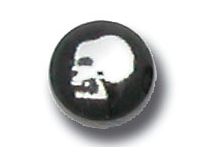 Kugel Stahl Schwarz mit Schraube Totenkopf-Motiv |  ITC