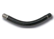 Gebogene Stange Stahl Schwarz ohne Kugel |  ITC