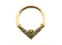 Ring Stahl PVD Gold Strass Losage Scharnier |  ITC