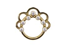 Ringe Titan PVD Gold Scharnier Blumenmuster|  ITC