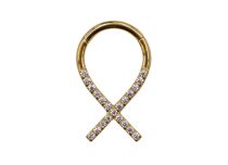 Ring Titanium PVD Gold Scharnier Motiv Ribbon|  ITC