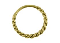 Ringe Stahl vergoldet Scharnier Motiv verdreht |  ITC
