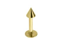 Labret Stahl vergoldet Feingold mit Spitze 3 mm |  ITC