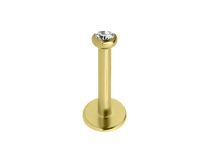 Labret Interne Stahl vergoldet Gold Fein Kugel 2 mm |  ITC
