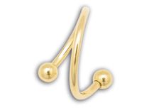 Spirale Stahl vergoldet Feingold mit Kugeln 3 mm |  ITC