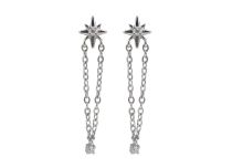 Paar Ohrringe mit Hirtenstern-Motiv und Kette 1 Strass |  ITC