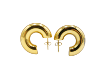 Ein Paar goldene Ohrringe