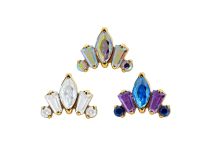 accessoire titane gold diademe cristal blanc