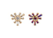 accessoire titane gold fleur blanche