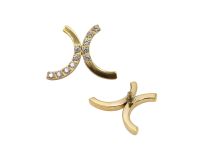 Accessoire Titan PVD GOLD Doppelmotiv Halbkreis|  ITC