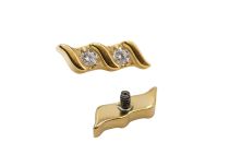 Accessoire Titan PVD GOLD gedrehtes Stangenmotiv|  ITC