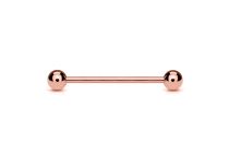 Barbell Stahl vergoldet Rose mit Kugeln 5 mm |  ITC