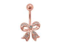Bauchnabel Banane Stahl Vergoldet Rosa Motiv Flot |  ITC