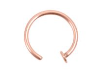Ring Stahl vergoldet Rose offen mit Scheibe 3 mm |  ITC